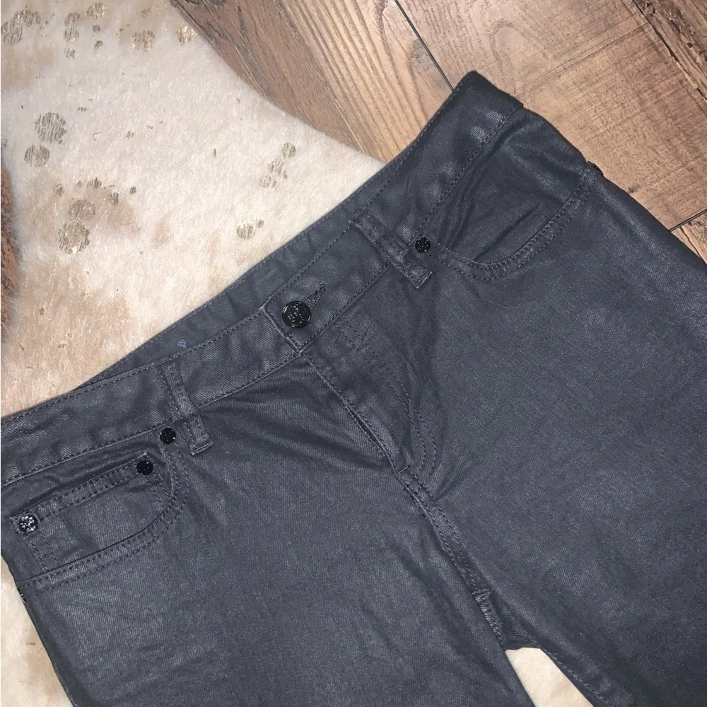 Tory burch designer ny super skinny black denim pant preppy spring  logo classic